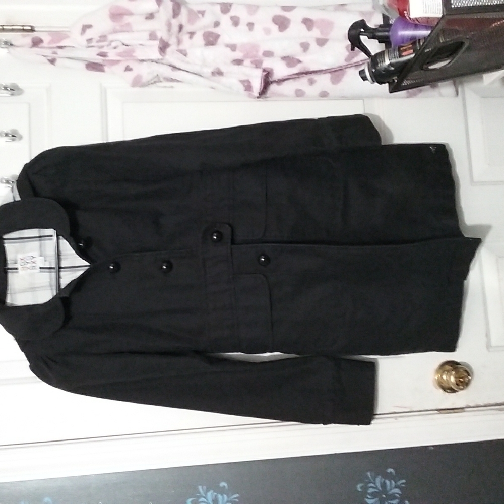 Womens L ROXY button up peacoat/dresscoat